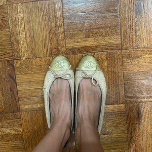 Chanel Raffia Ballet Flats